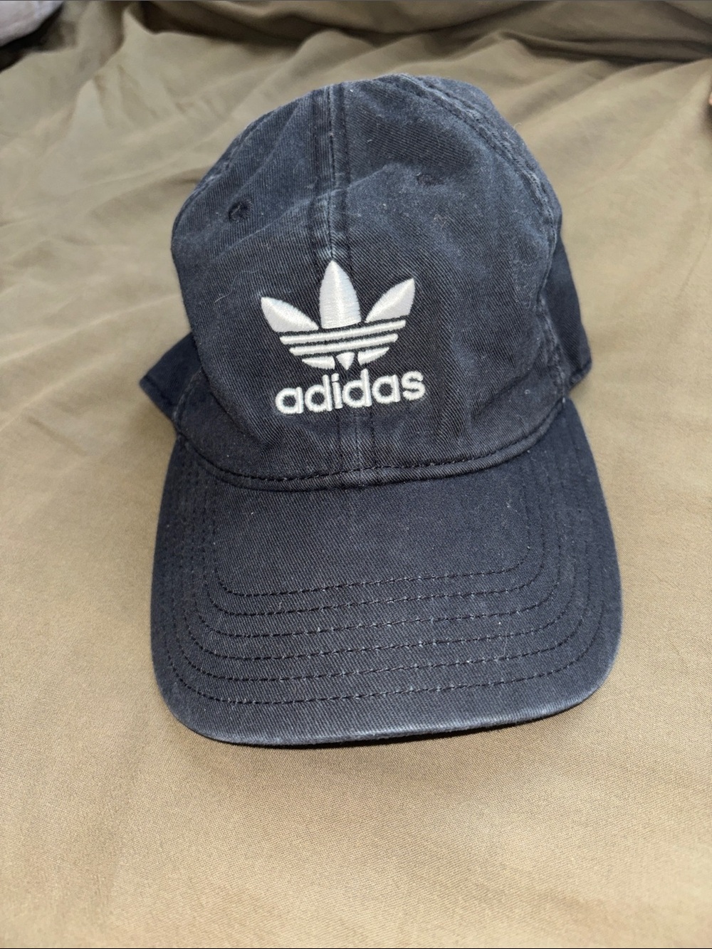 adidas Black Cap with White Trefoil Logo